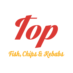Tops Fish, Chips & Kebabs logo.